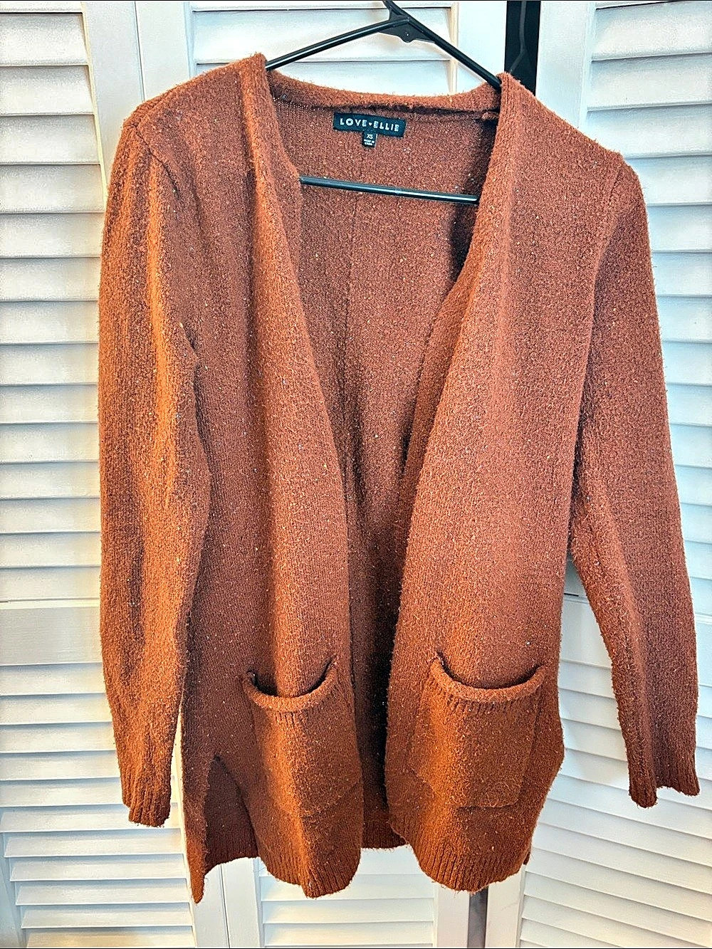 Love Ellie Open Front Cardigan Brown XS Like New